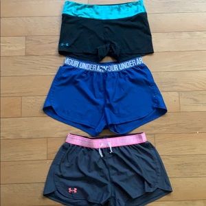 3 under armour shorts